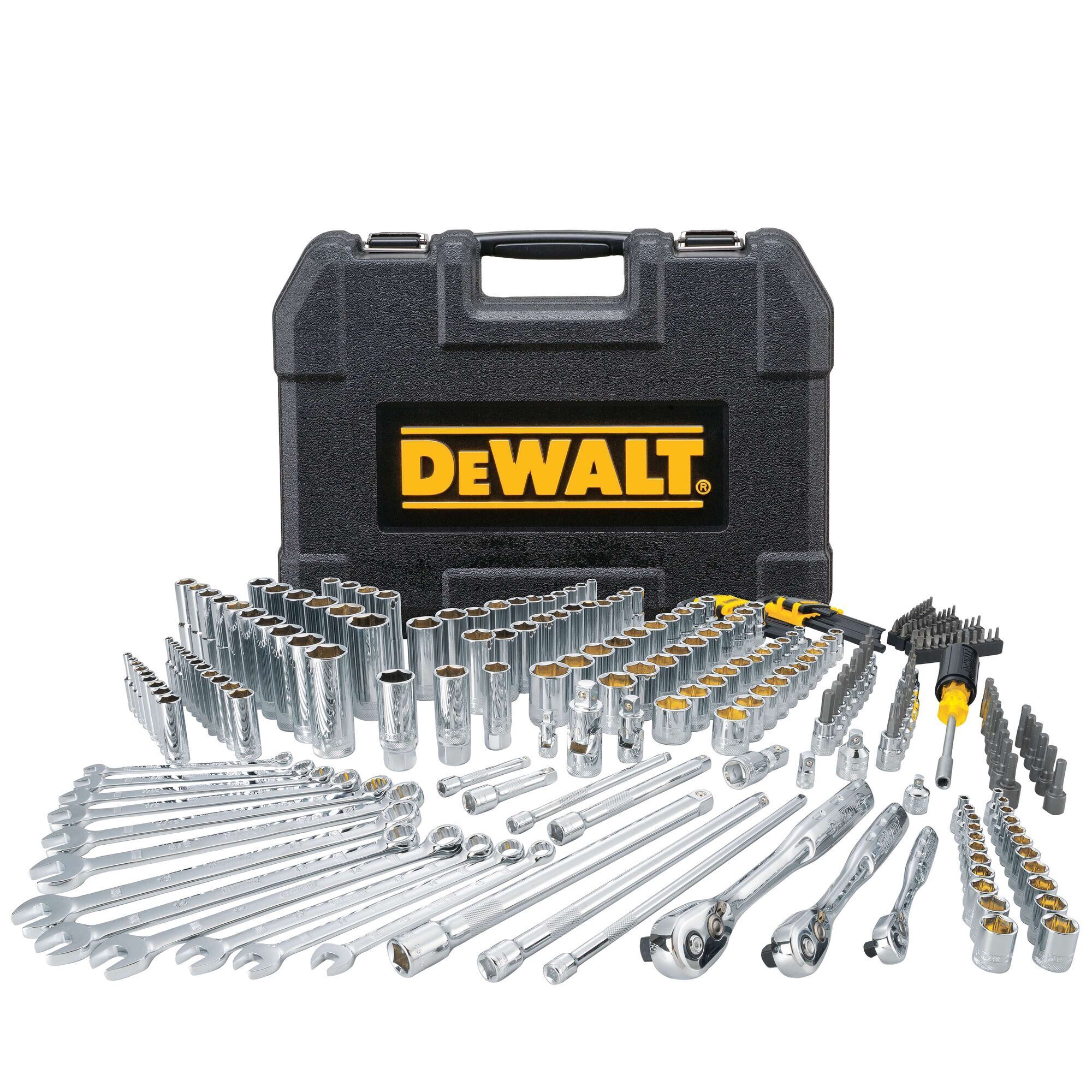 DeWalt Mechanics Tool Set — 264-Pc., 72-Tooth Ratchets, Chrome Finish, Model# DWMT82835